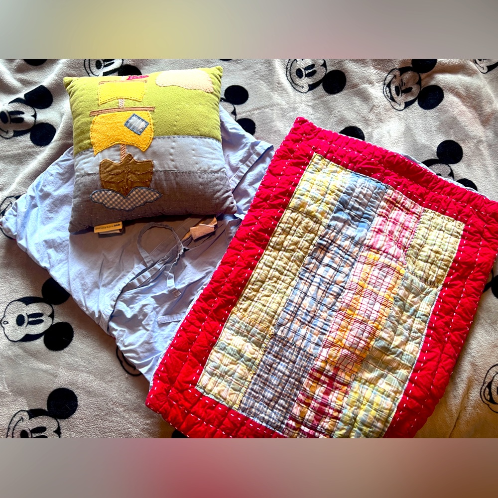 Pottery Barn kids pillow and pillow cases